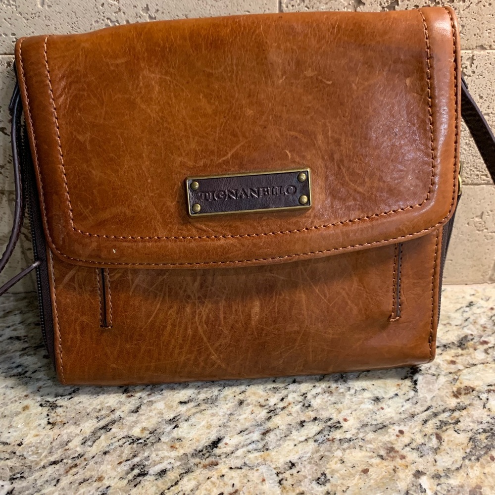 Tignanello Brown Leather Crossbody